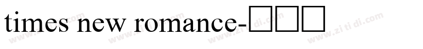 times new romance字体转换